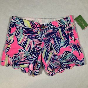 NEW Lilly Pulitzer Womens 00 Buttercup Short #20266 Tiki Pink Cabana NWT $68